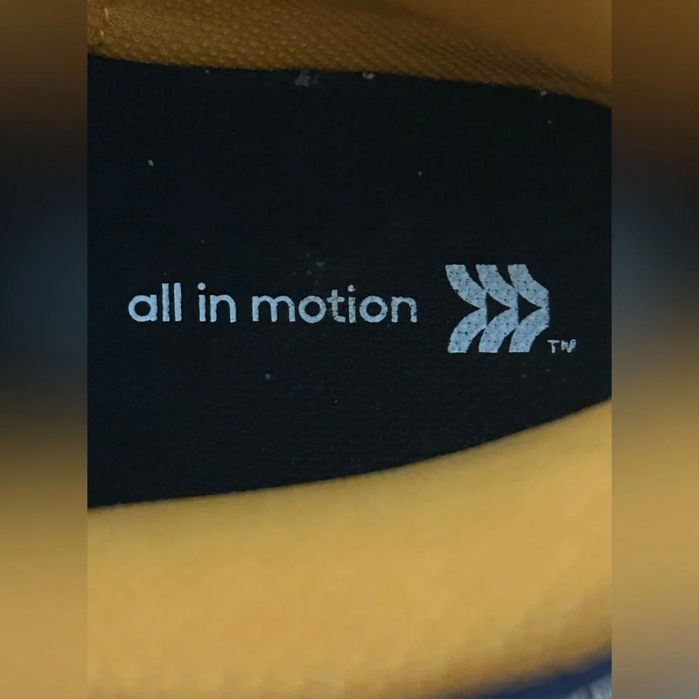 All In Motion Navy Trail Hiking Boots Cushioned Lace Up Outdoor Adventure Size 4